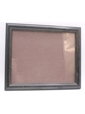 Black Wooden Picture Frame Glass Pane 8x10" Wall-Mountable Sawtooth Hanger Vtg